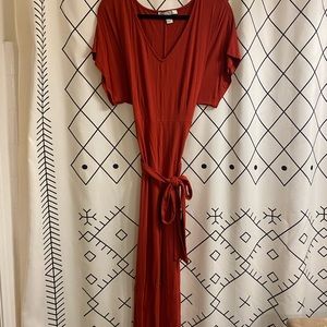 Rust full length jumpsuit from forever 21.